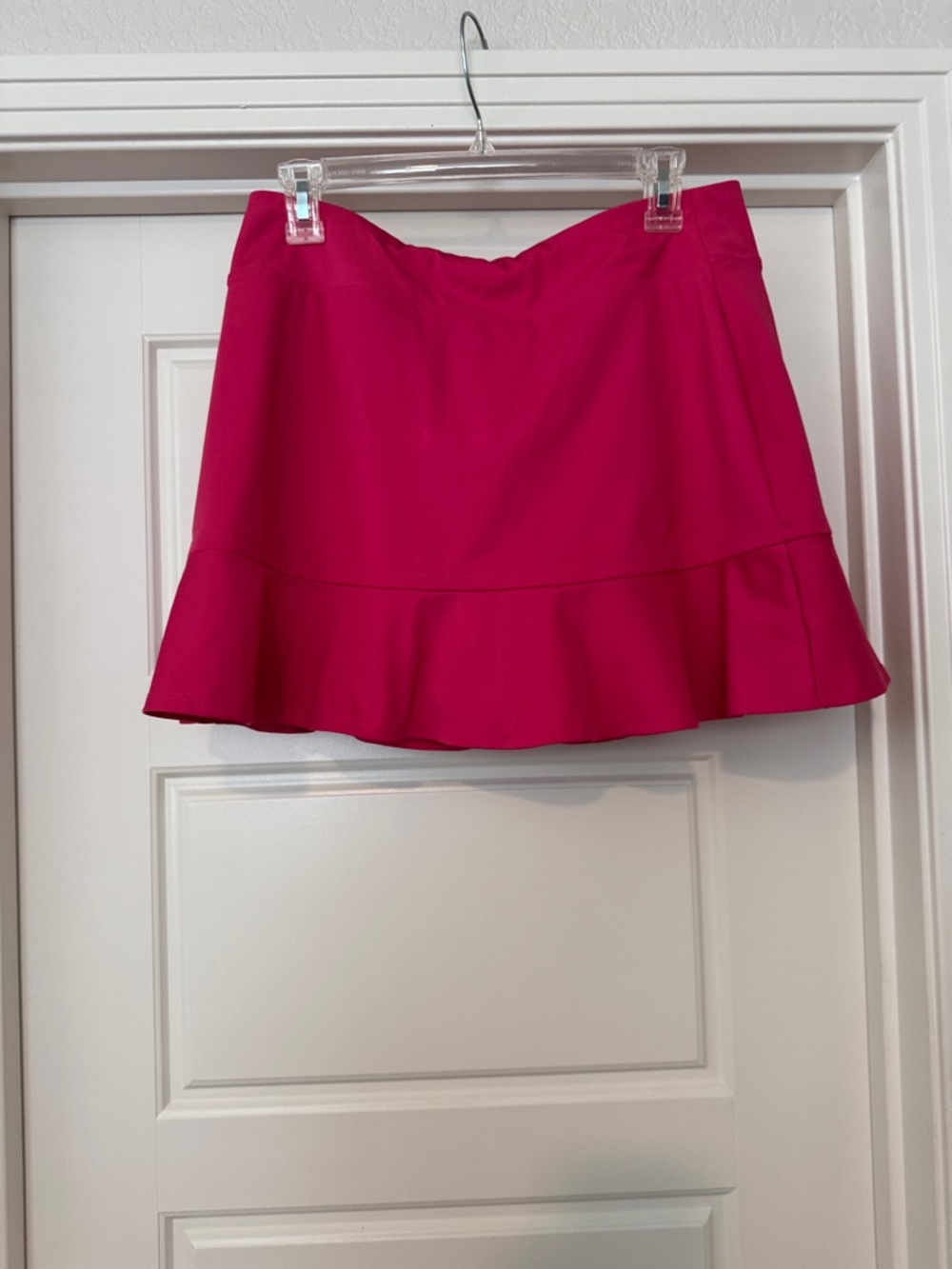 Women’s Ruffle Hem Skirt in Bright Pink